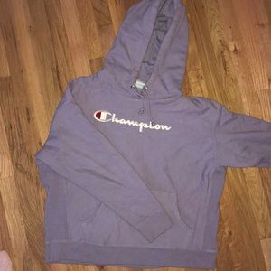 purple champion hoodie!
